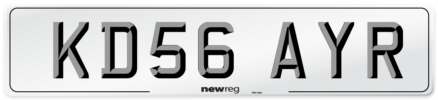 KD56 AYR Number Plate from New Reg